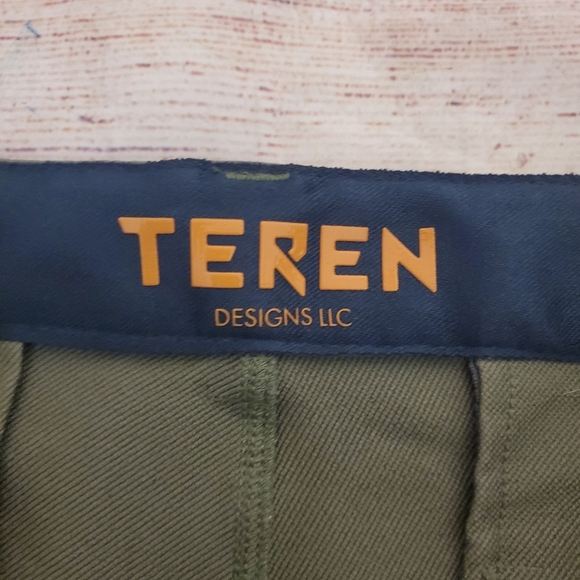 TEREN Mens 35 Green 10" Inseam Daily Driver Chino Shorts                     #63 - Picture 10 of 12
